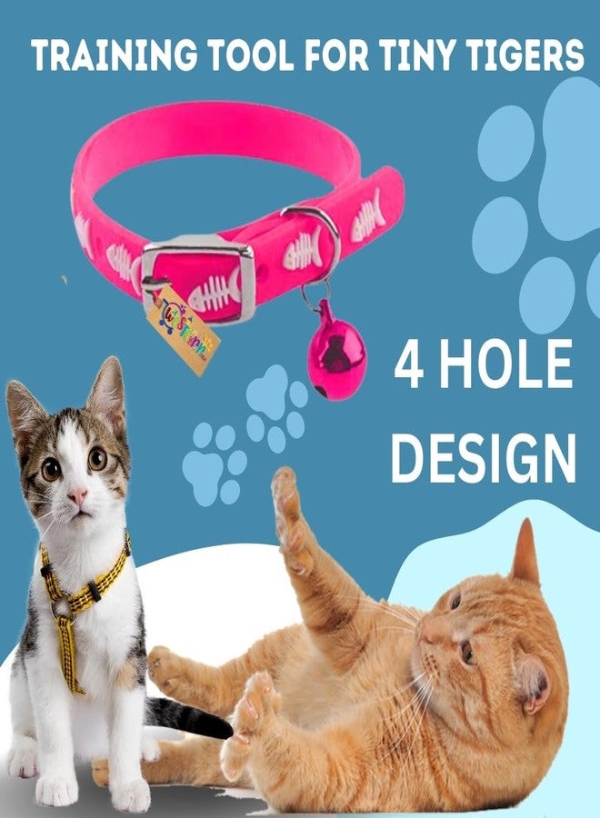 ويستيرن إرا طوق قطط مطاطي سيليكوني متعدد الألوان قابل للتعديل من ويسترن إيرا، تصميم أنيق للتدريب، يعيد تعريف أسلوب القطط، طوق قطط مطاطي بألوان زاهية، طوق قطط سيليكوني مع جرس (عشوائي) - Image 4